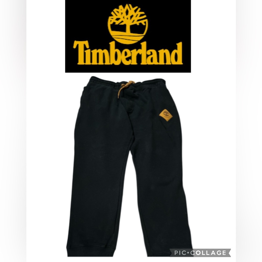 Timberland Black Sweatpants with Elastic Waistband